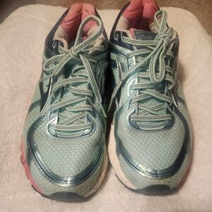 Brooks Women's Teal and Coral Athletic Shoes
